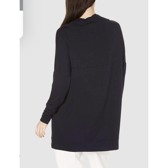 Daily Ritual Tunic Top Sweatshirt XS Black Stretch Cowl Neck Dolman Slv Casual - Picture 2 of 6